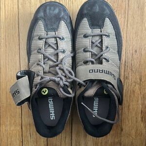 Like new Shimano Beige and Black Cycling Shoes